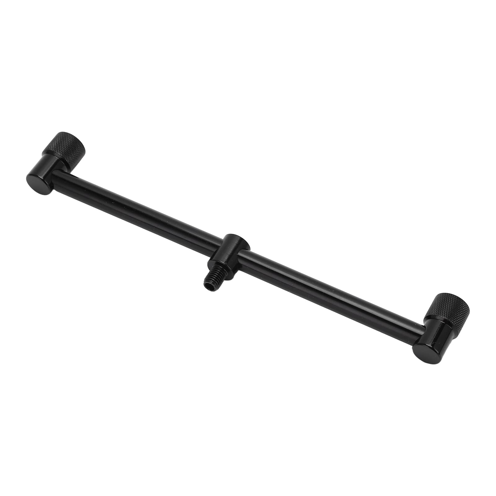 Uxsiya Aluminum Alloy Fishing Rod Holder Stand - Universal Compact Threaded Crossbar Bracket for Outdoor Fishing (2 Heads, 25cm) | Perfect for Bank Fishing, Ice Fishing & Shore Angling