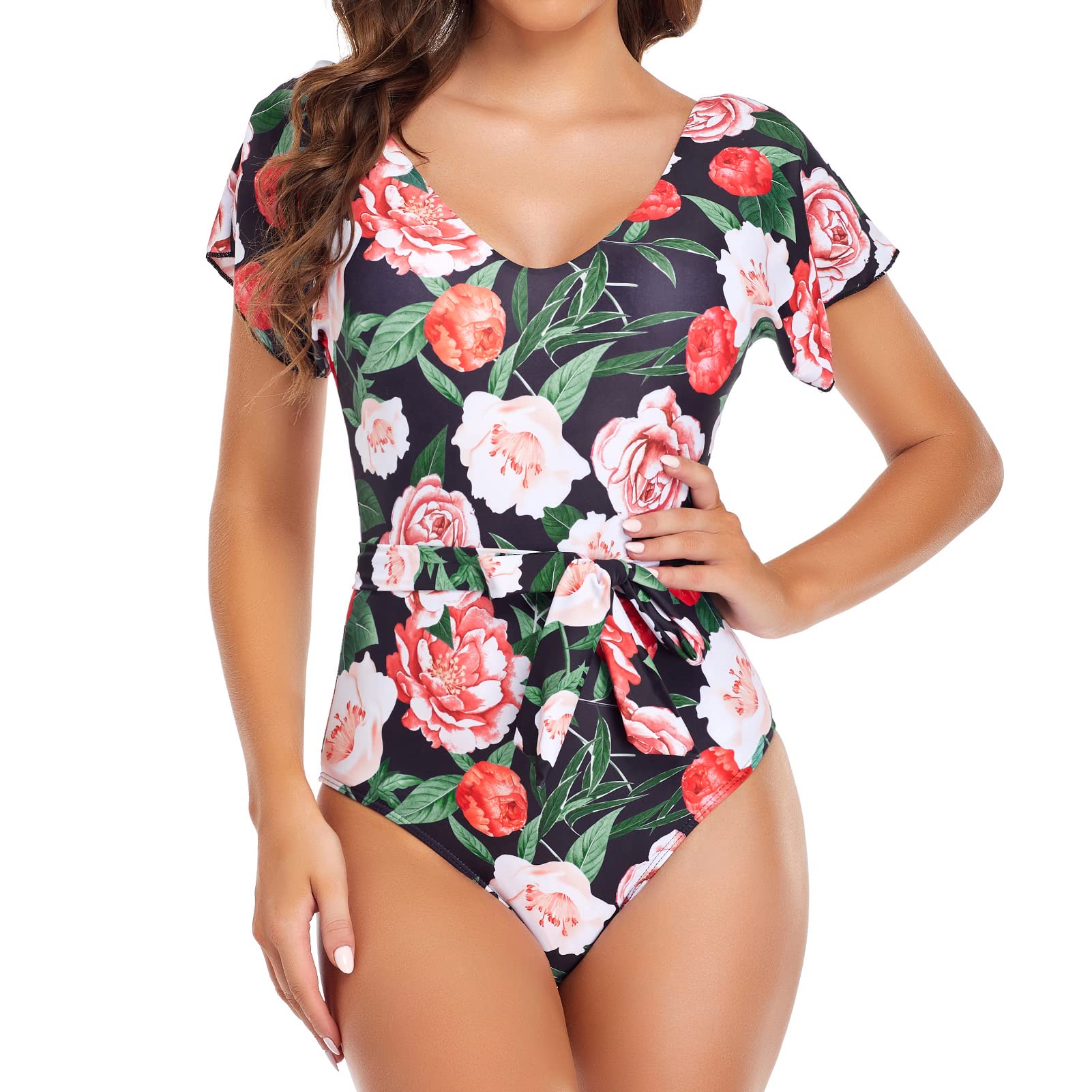 Edelqual One Piece Swimsuit for Women - Slimming Tummy Control Bathing Suit | High Waisted Swimwear for Beach, Pool & Vacation