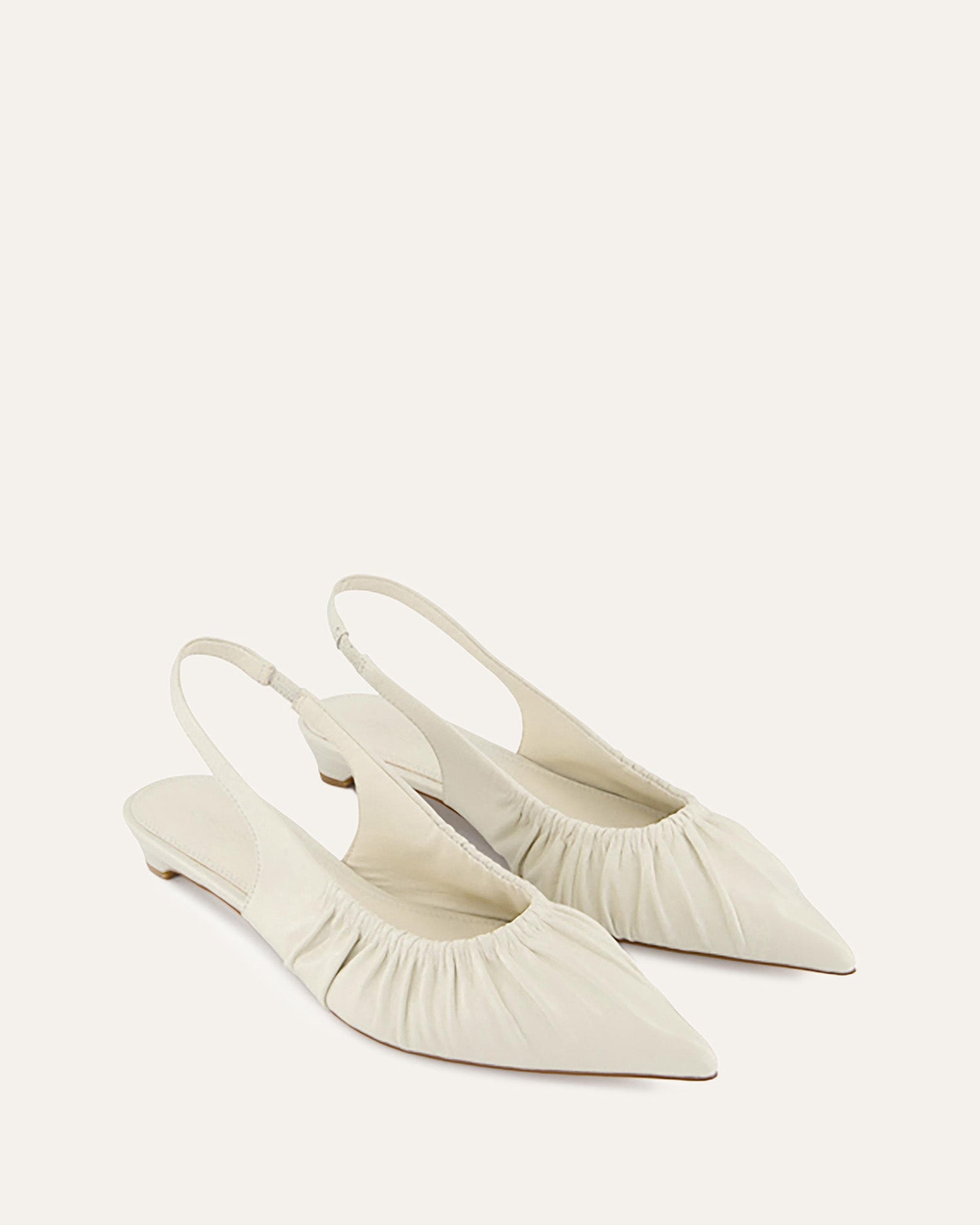 Adaline Women's Leather Dress Flats in Off White - Comfortable & Stylish Shoes for Work, Office, and Casual Wear