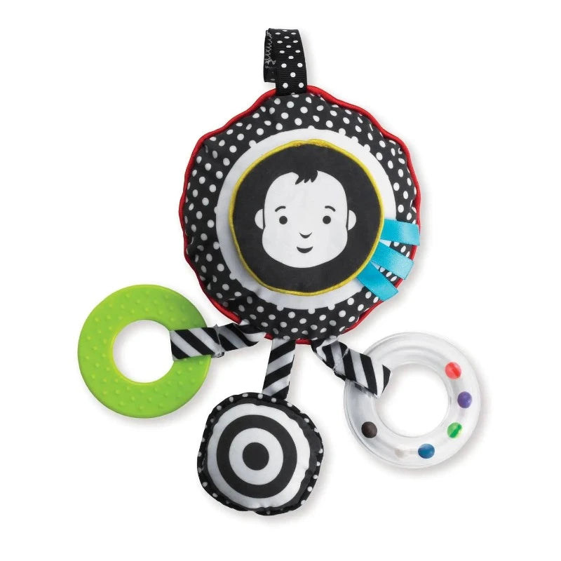Wimmer Ferguson High Contrast Black and White Baby Toy - Newborn Visual Stimulation & Sensory Development for 0-6 Months - Perfect for Tummy Time, Crib & Stroller Play