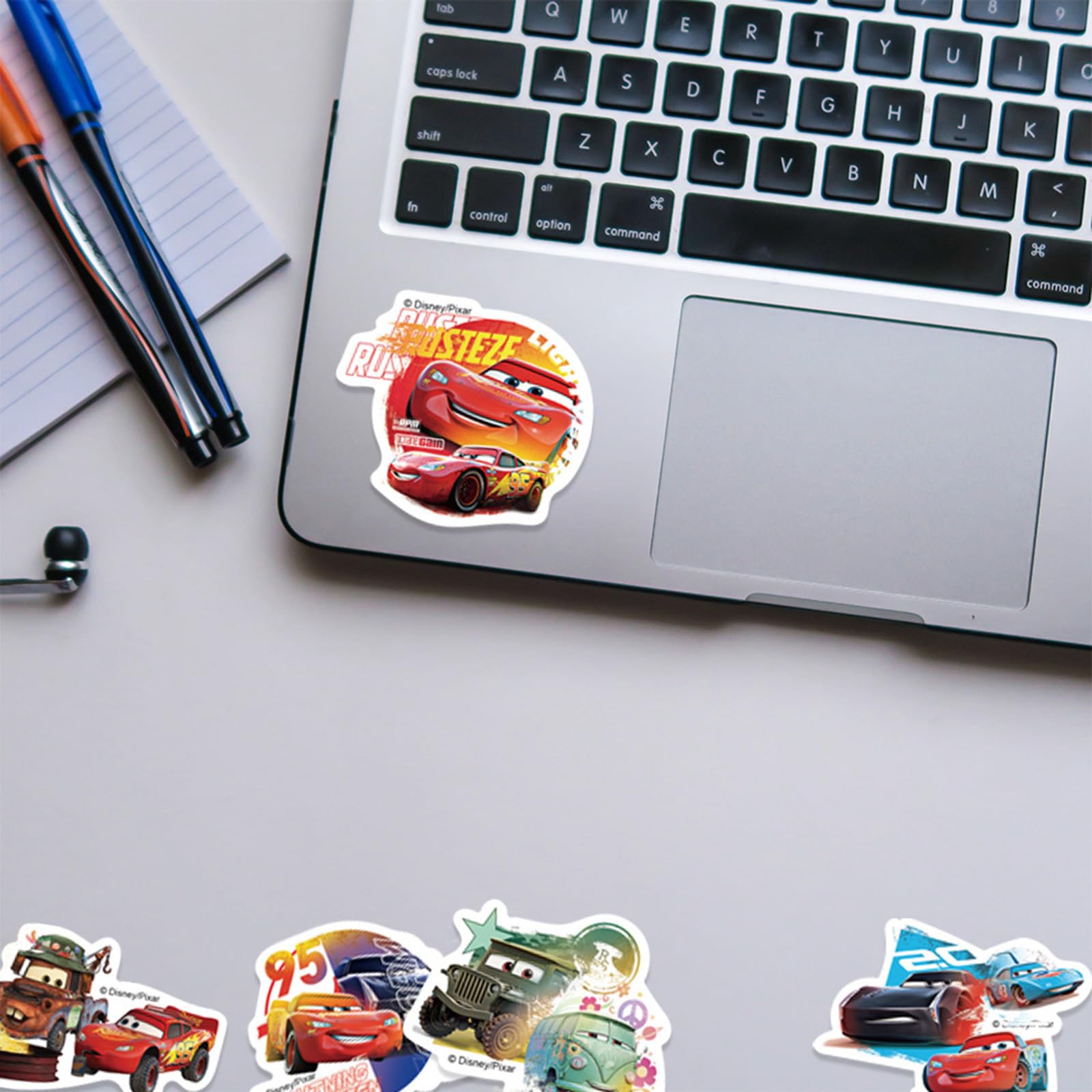 50Pcs American Cartoon Cars Stickers for Kids - Waterproof Vinyl Decals for Laptops, Computers, Water Bottles, Notebooks & DIY Crafts - Classic Disney Pixar Animation Stickers (Cars Movie Theme) - Perfect for School Supplies, Scrapbooking & Kids Room Decor