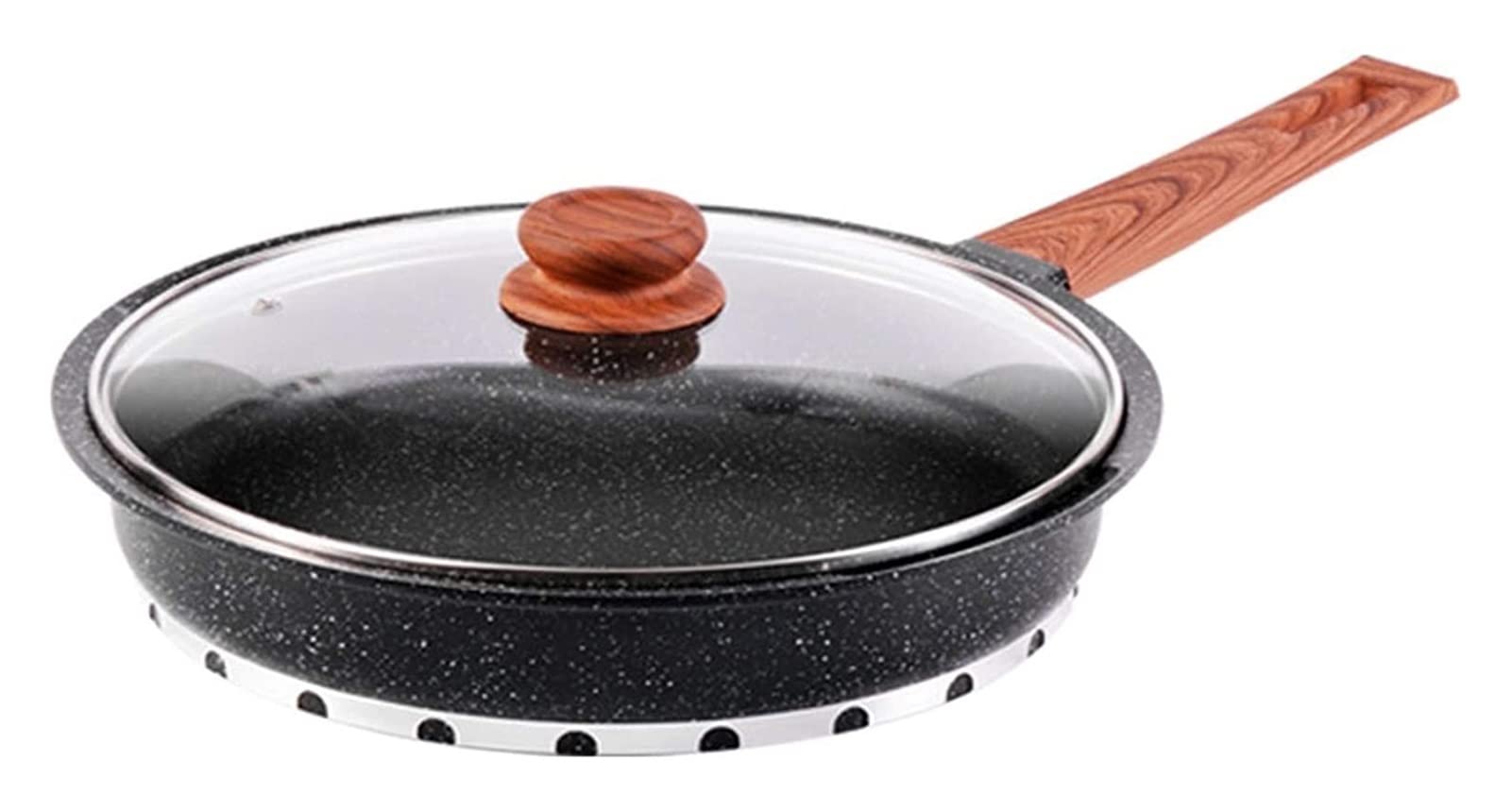 Handiya 28cm Maifan Stone Wok Pan - Non-Stick, Physical Coating for Gas Stove & Induction Cooktop - Perfect for Stir-Fry, Deep Frying & Asian Cooking