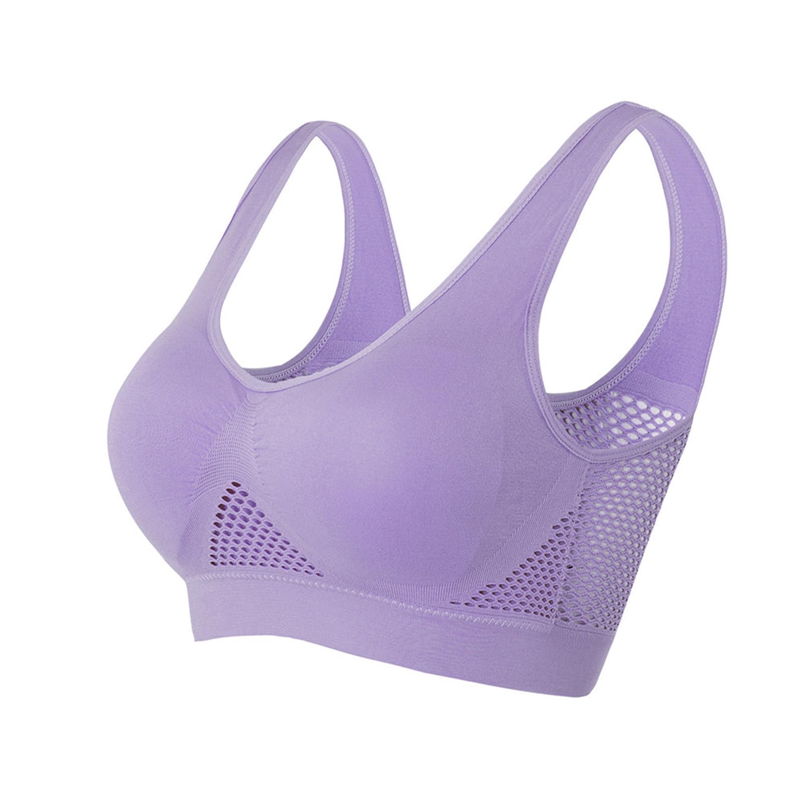 Plus Size Sports Bras for Women - Breathable Wireless Workout Bra for Gym & Yoga