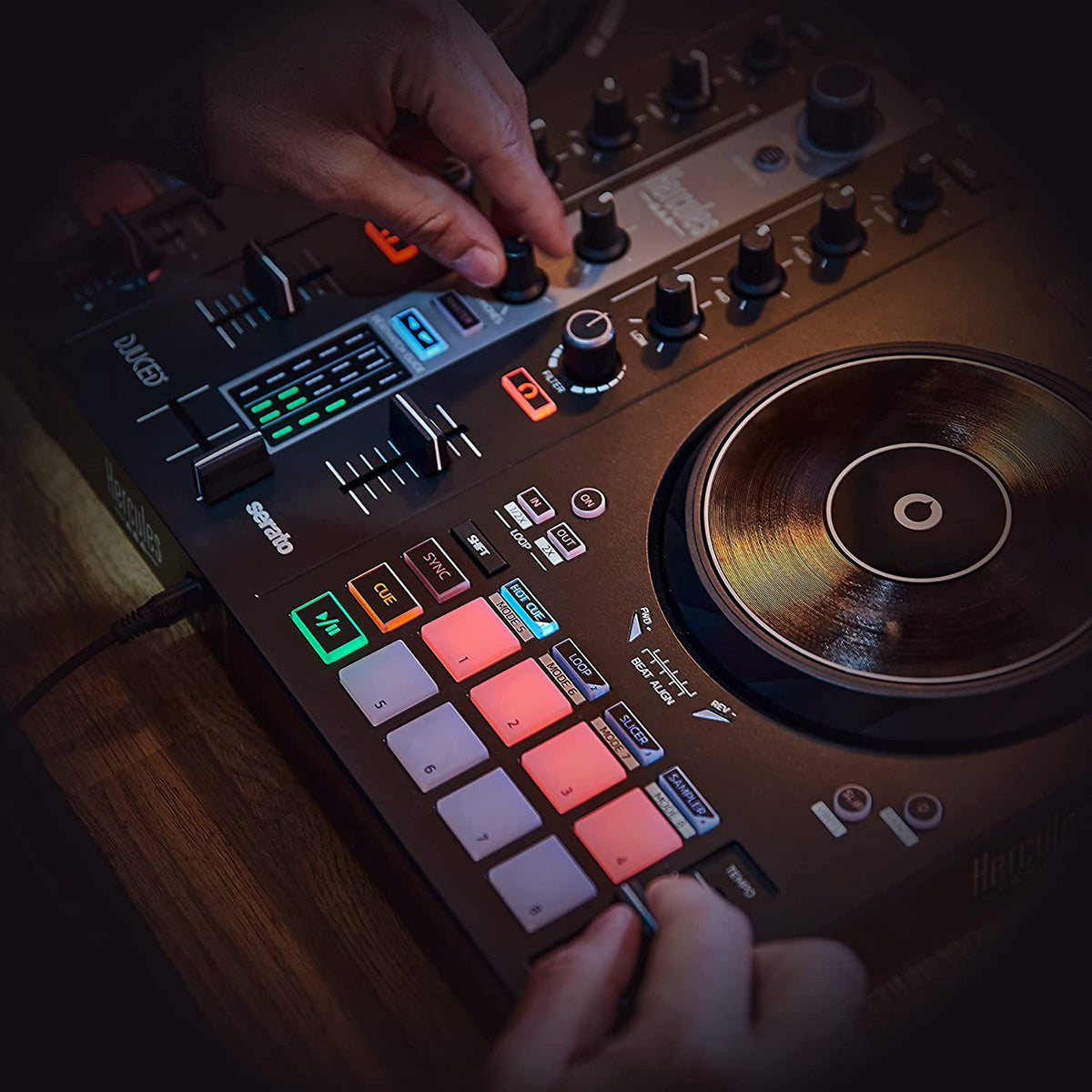 Hercules DJControl Inpulse 300 Professional DJ Controller - USB Mixer for Serato DJ Lite | Perfect for Home Studios, Clubs & Live Performances