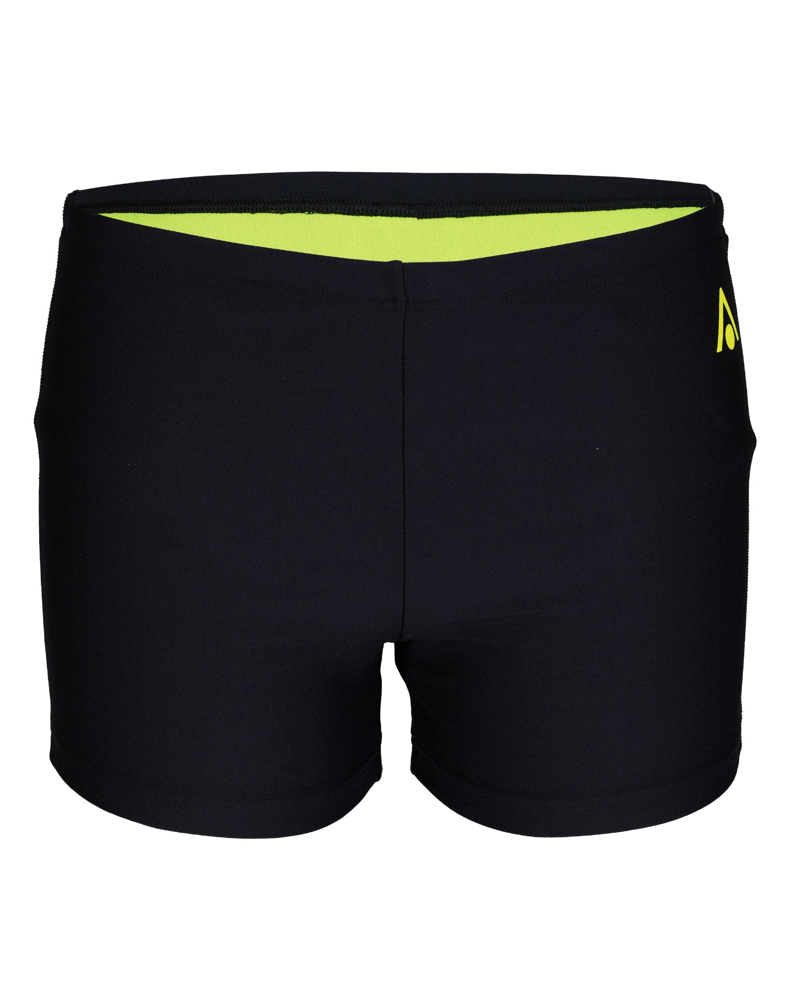 Essential Swim Boxer Briefs for Men - Quick-Dry, Comfortable & Stylish Black/Yellow Swimwear for Beach, Pool & Water Sports