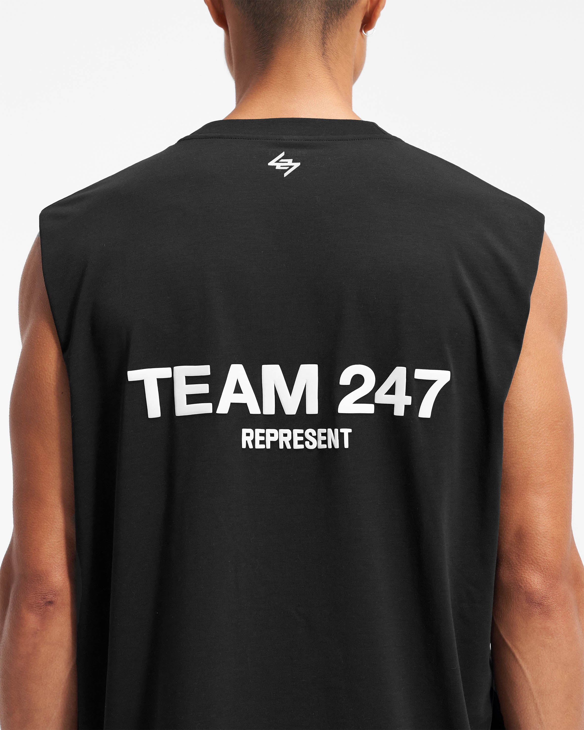 Team 247 Oversized Tank Top for Women - Black | Loose Fit Casual Wear for Summer, Gym, and Beach