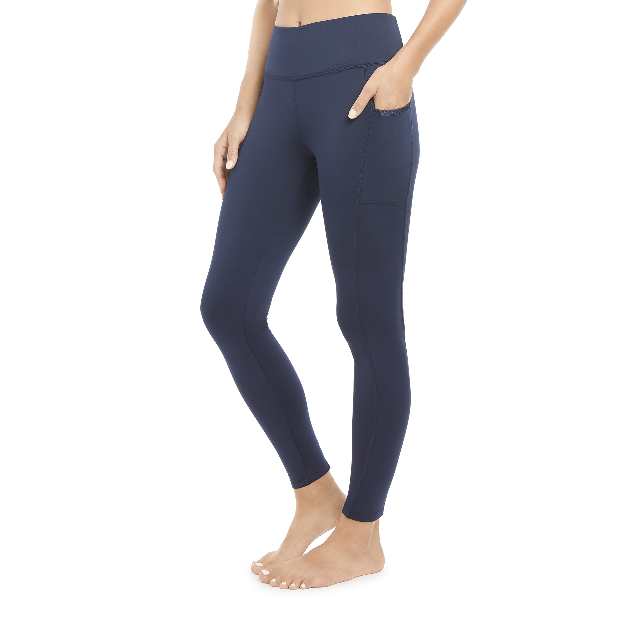 Jockey Women's Stretch Fleece Pocket Leggings - Soft Warm Winter Workout Pants with Side Pockets for Yoga, Running & Lounge Wear
