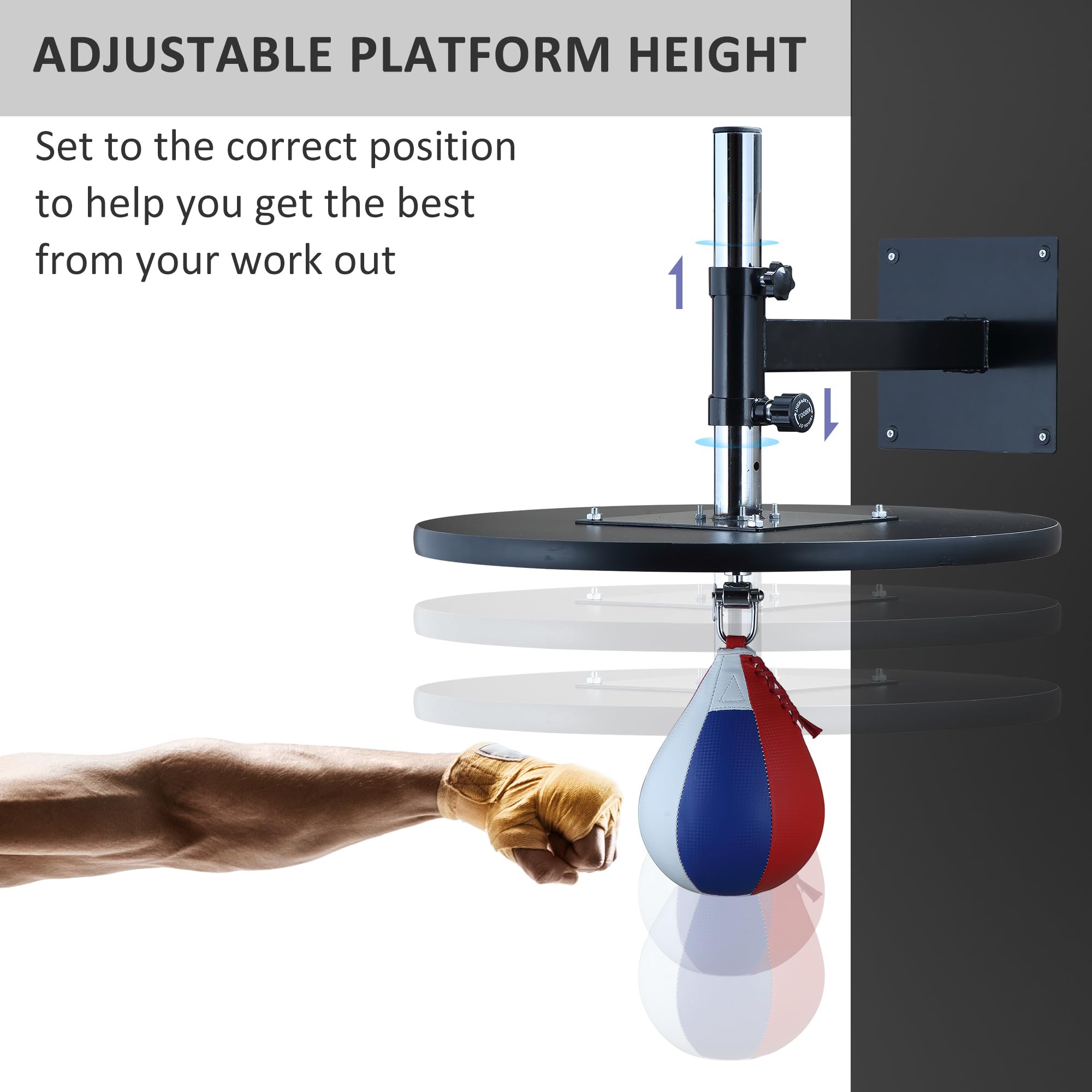 **Soozier Adjustable Wall Mount Speed Bag - 9