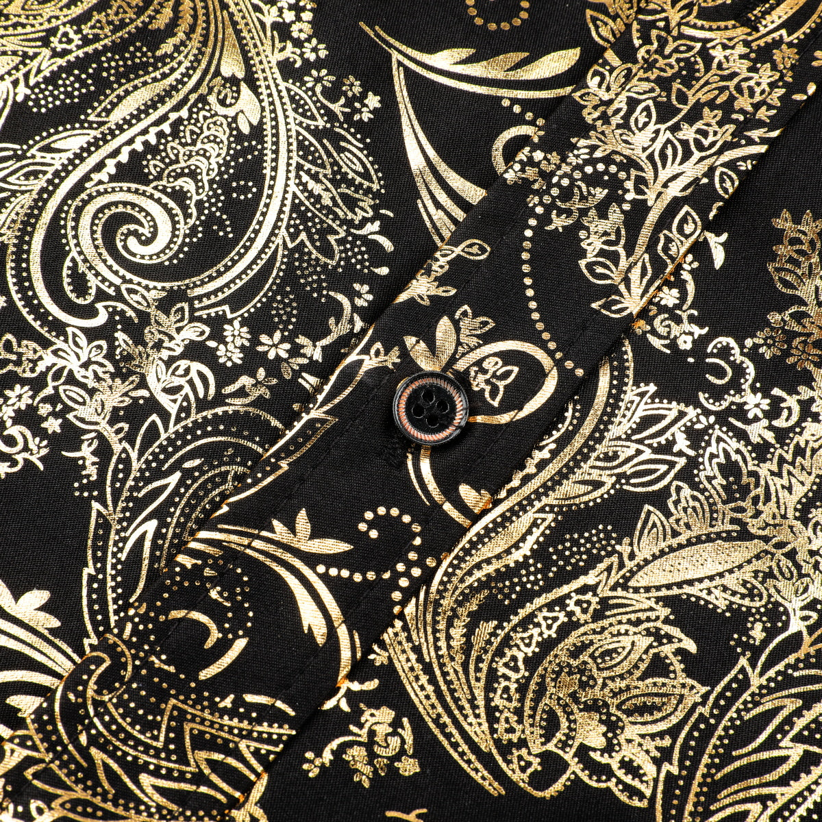 Stylish Men's Floral Print Long Sleeve Shirt in Gold - Perfect for Casual Wear, Date Nights & Spring Outfits