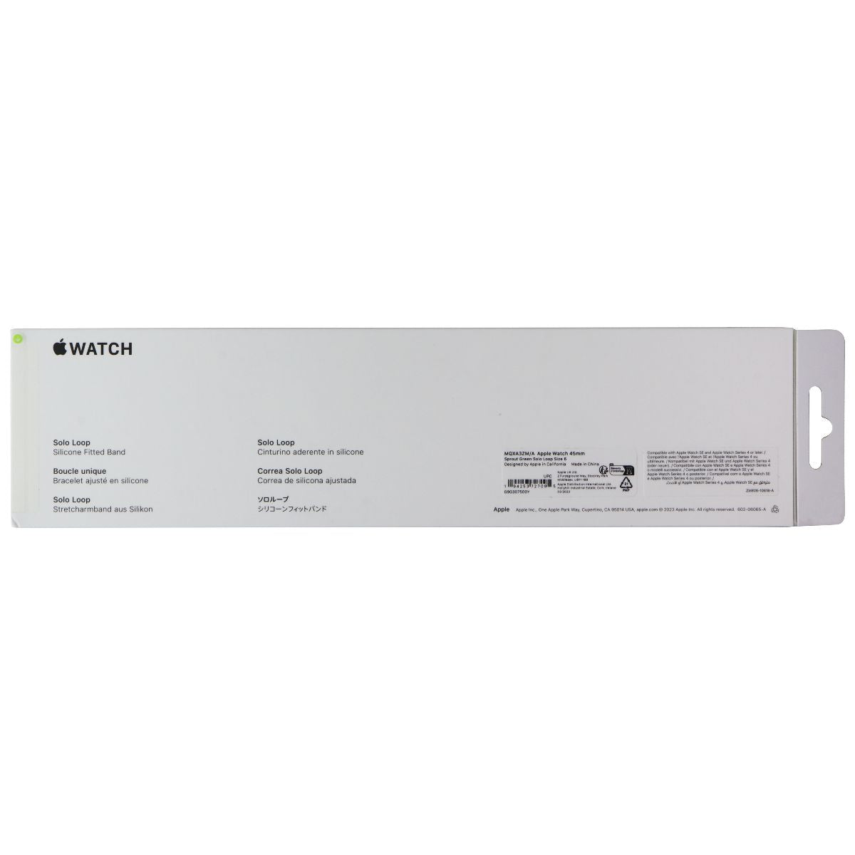 Apple Watch Solo Loop Band 45mm - Sprout Green, Size 6 | Compatible with 49mm/46mm/45mm/44mm Apple Watch Series | Perfect for Fitness, Workouts & Everyday Wear