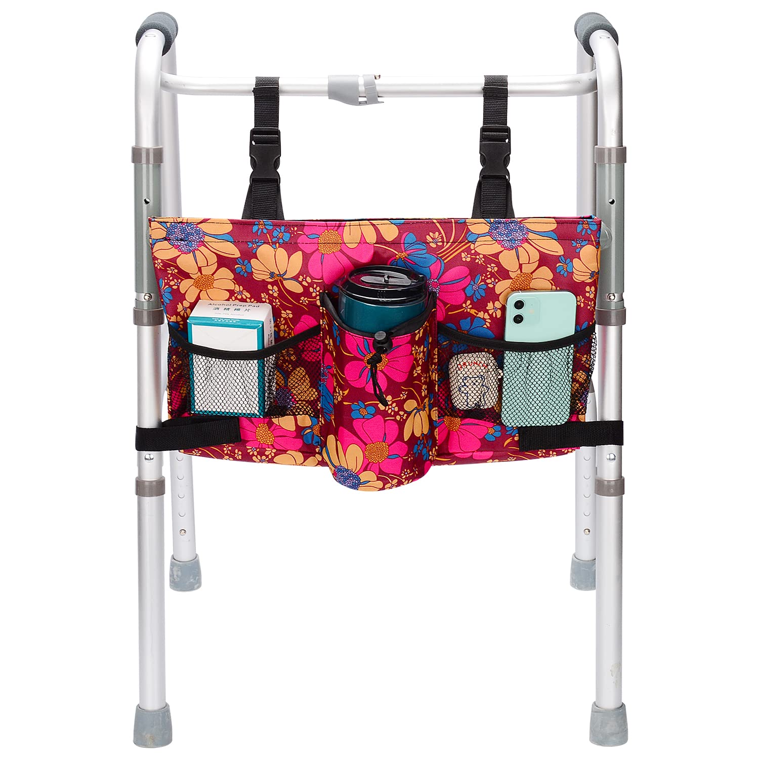Supregear Wheelchair & Walker Bag Bundle - Foldable Storage Organizer for Rollators & Scooters - Perfect for Daily Use & Travel