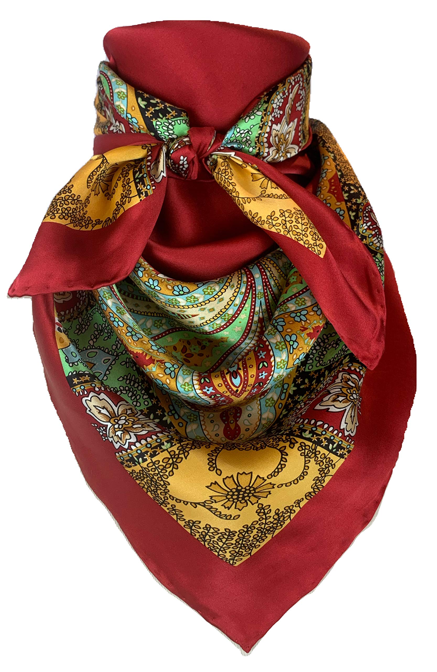 Wyoming Traders 100% Silk Cowboy Wild Rag Scarf - 34