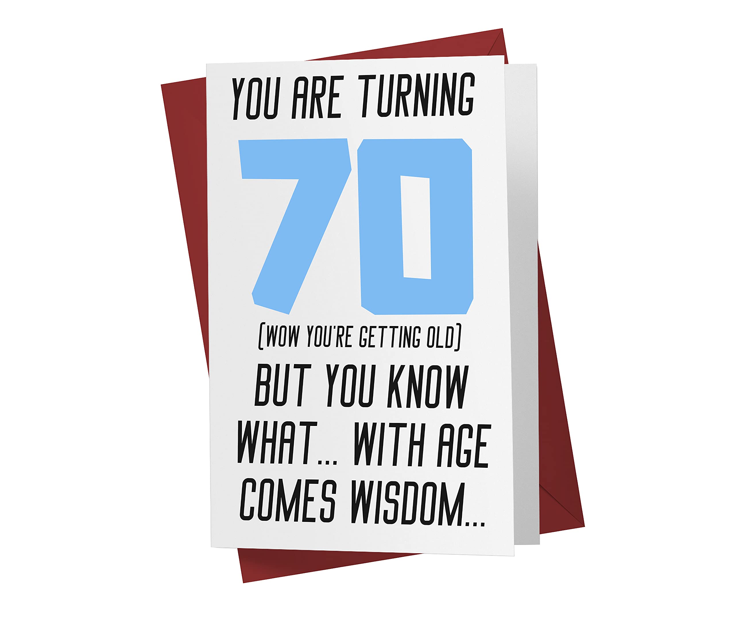 70th Birthday Cards for Men - Funny Rude Sarcastic Greeting Cards for Husband, Dad, Boyfriend & Friends - Perfect for 70th Birthday Parties & Gag Gifts