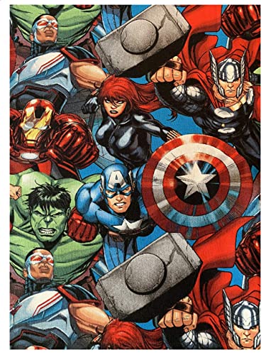 6 lbs Weighted Blanket Lap Size - Marvel Superheroes Design (Iron Man, Thor, Captain America, Hulk) - Washable & Comfortable Anxiety Relief Blanket for Adults & Kids - Perfect for Stress Relief, Relaxation & Better Sleep