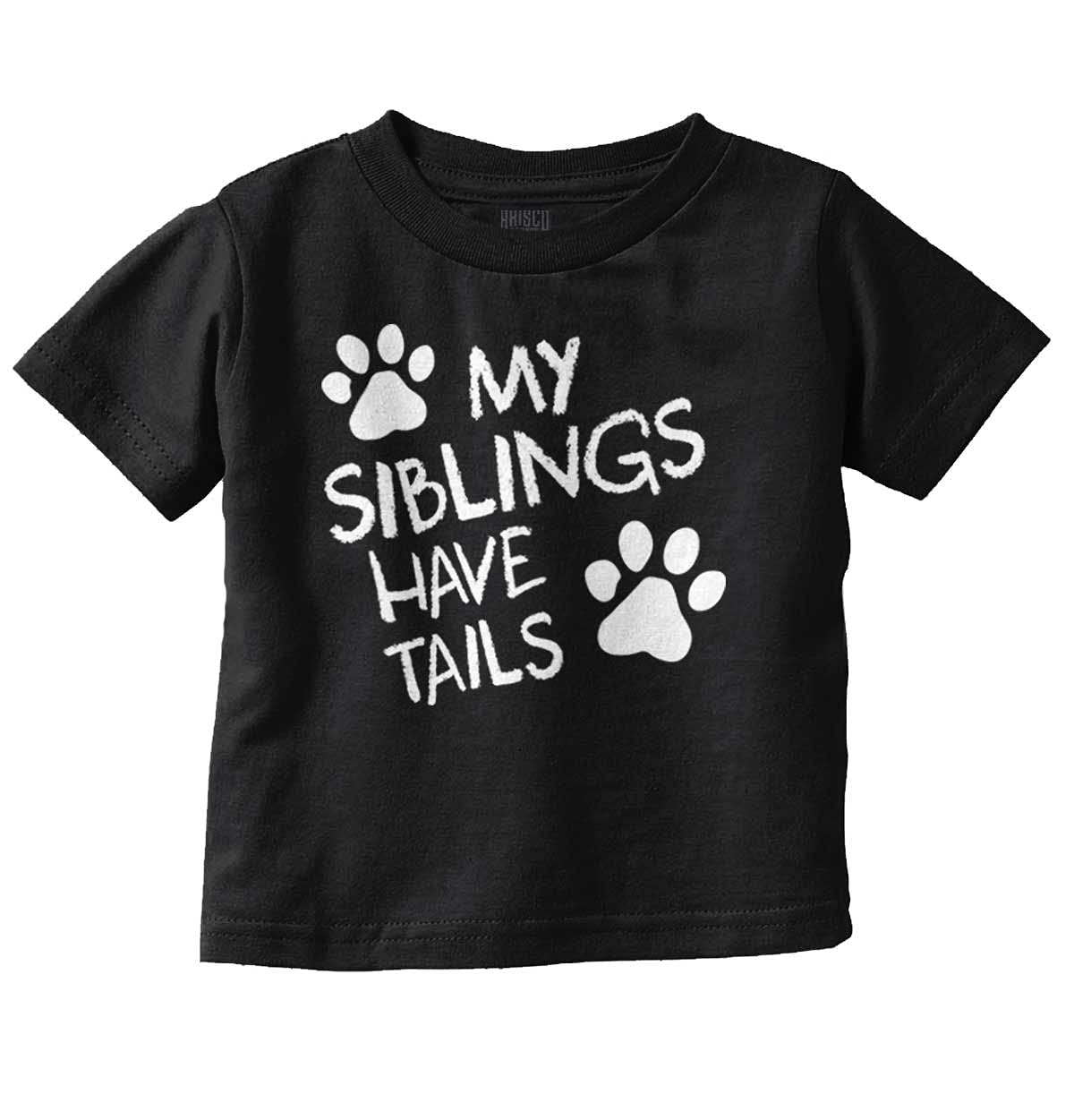 Brisco Brands Siblings Have Tails Cute Pet Owner Toddler T-Shirt for Boys & Girls - Perfect for Family Matching Outfits & Pet Lovers