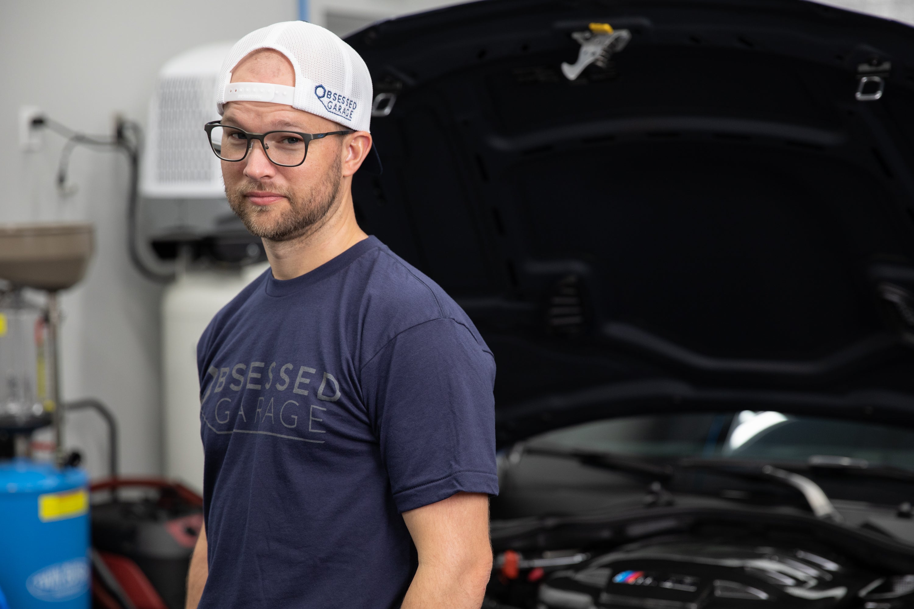 Obsessed Garage Logo T-Shirt - Premium Cotton Unisex Tee for Car Enthusiasts - Perfect for Car Shows, Meetups & Casual Wear