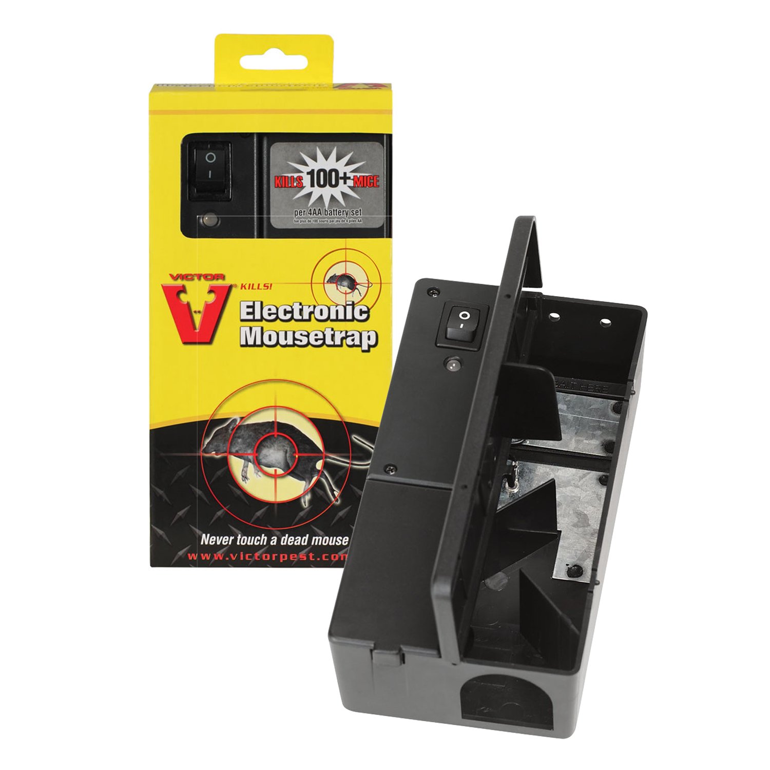 Victor M2524S Electronic Mouse Trap (4 Pack) - Humane & Effective Indoor/Outdoor Rodent Control for Home, Garage, Basement & Garden