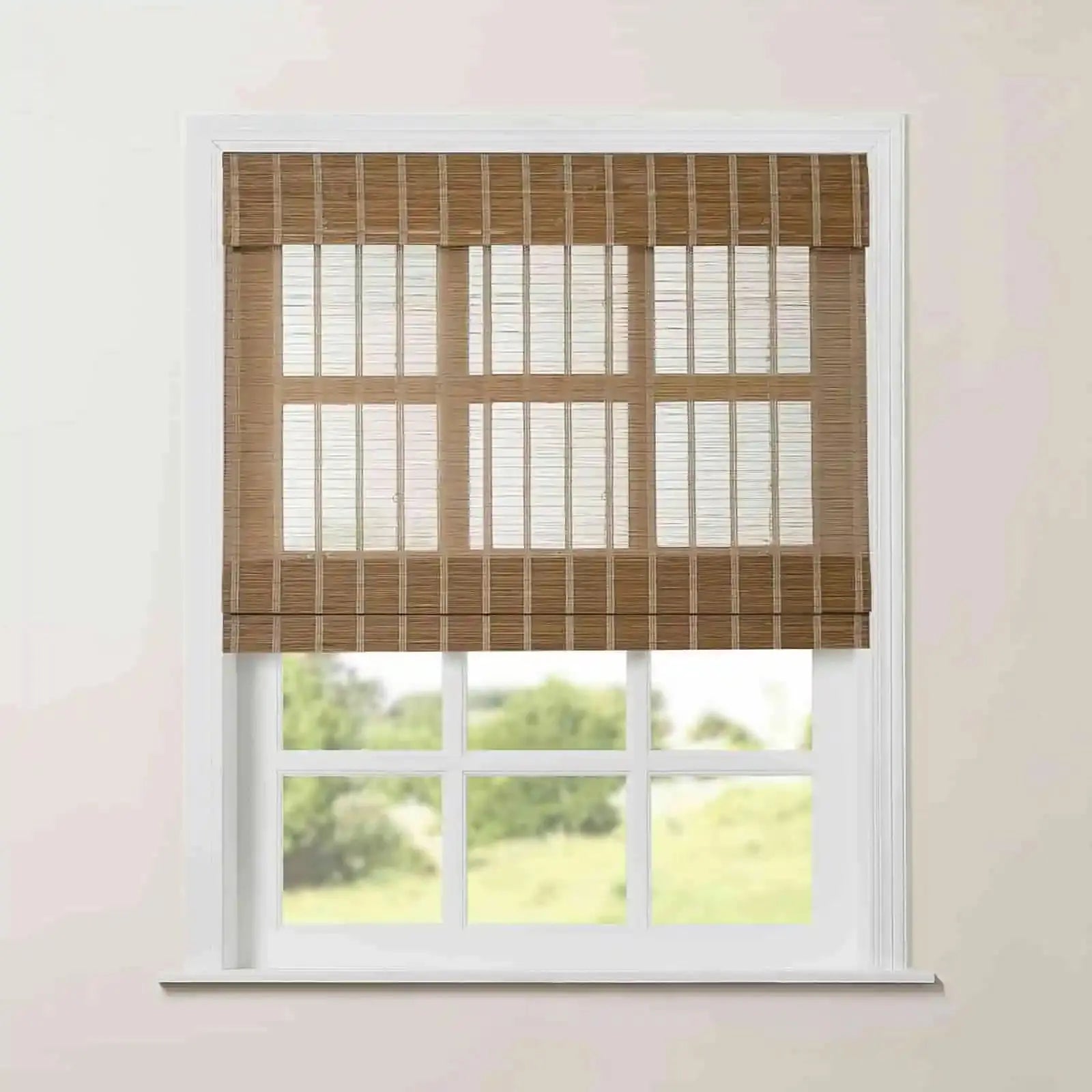 Rae Natural Pure Bamboo Woven Shades Series Z - Eco-Friendly Window Blinds for Home & Office Privacy and Sun Protection