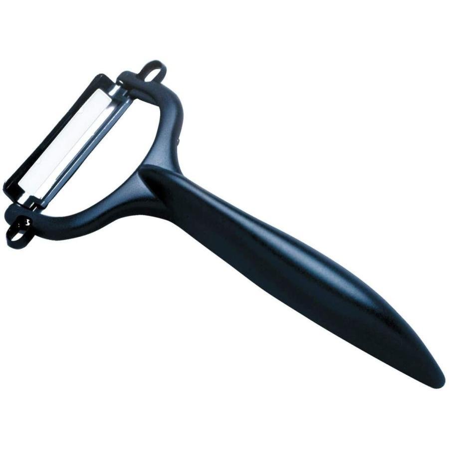 Kyocera Japan Ceramic Vegetable Peeler - Ultra Sharp Black Blade for Peeling Fruits & Vegetables - Perfect for Kitchen, Camping & Meal Prep