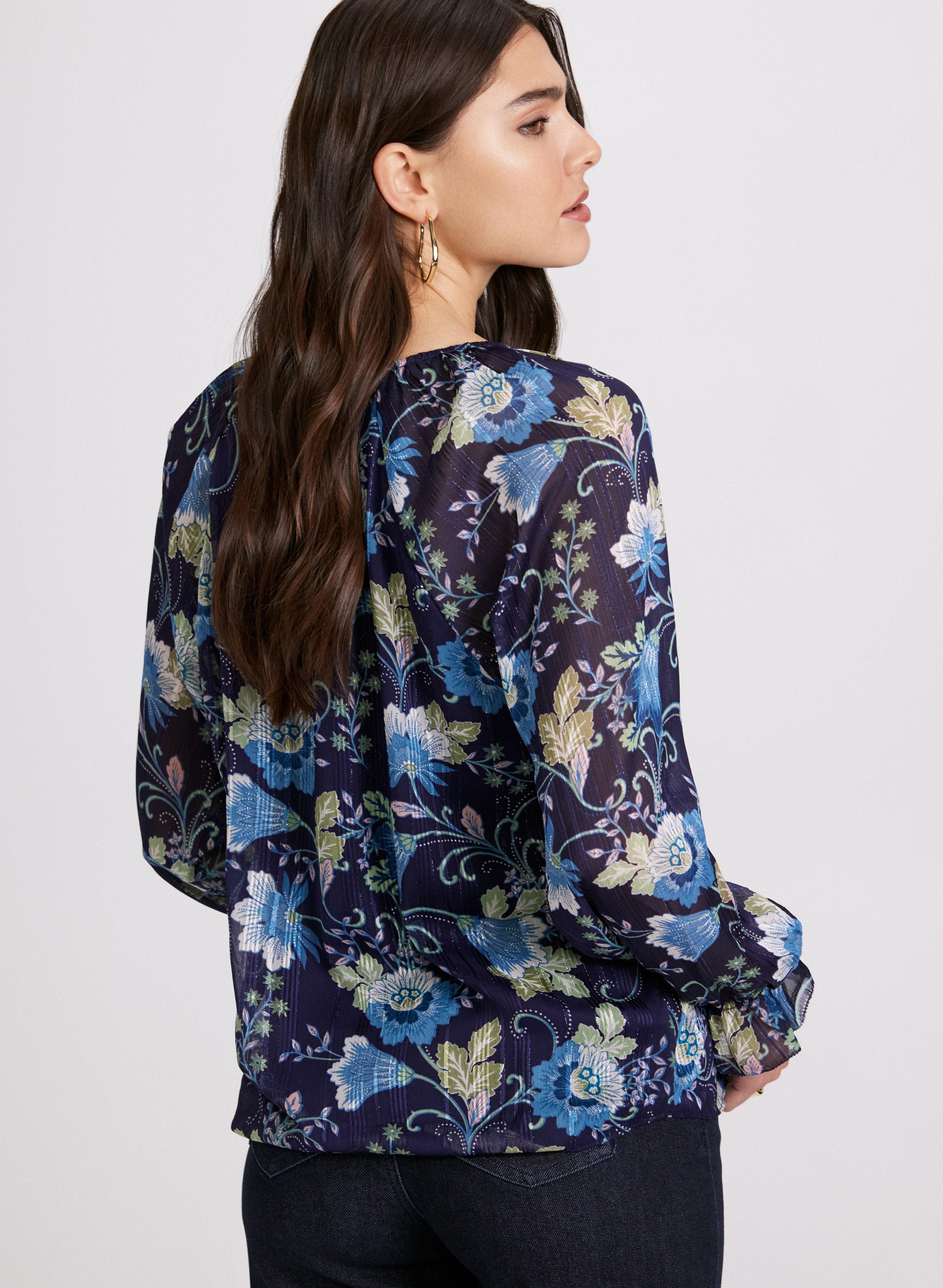 Floral Print Blouse for Women - Elegant Flowy Summer Tops - Boho Chic Casual Shirt for Office, Date Night & Vacation Outfits
