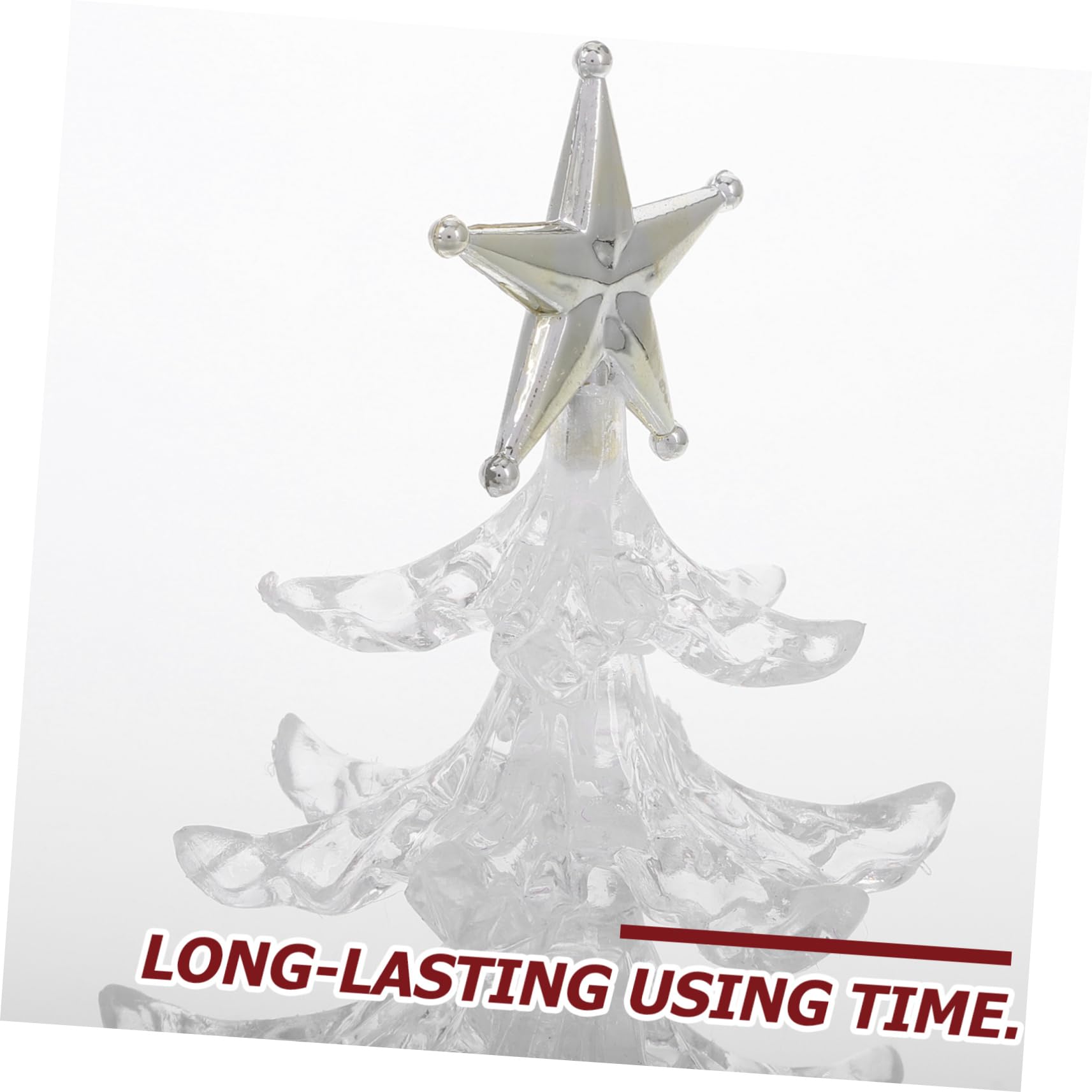STOBAZA 8-Pack Mini Christmas Tree LED Night Lights - Acrylic Table Lamp for Desk, Bedroom, Holiday Decor - Perfect for Xmas, Parties, Gifts & Home Ambiance