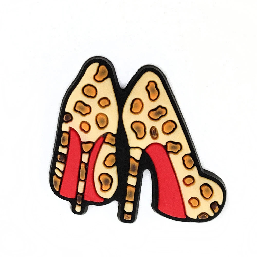 Cute Leopard Print Shoe Charms for Crocs - Fashion Accessories for Sandals & Shoes - Perfect Gift for Women & Girls - Great for Parties, Beach Outfits and Everyday Style