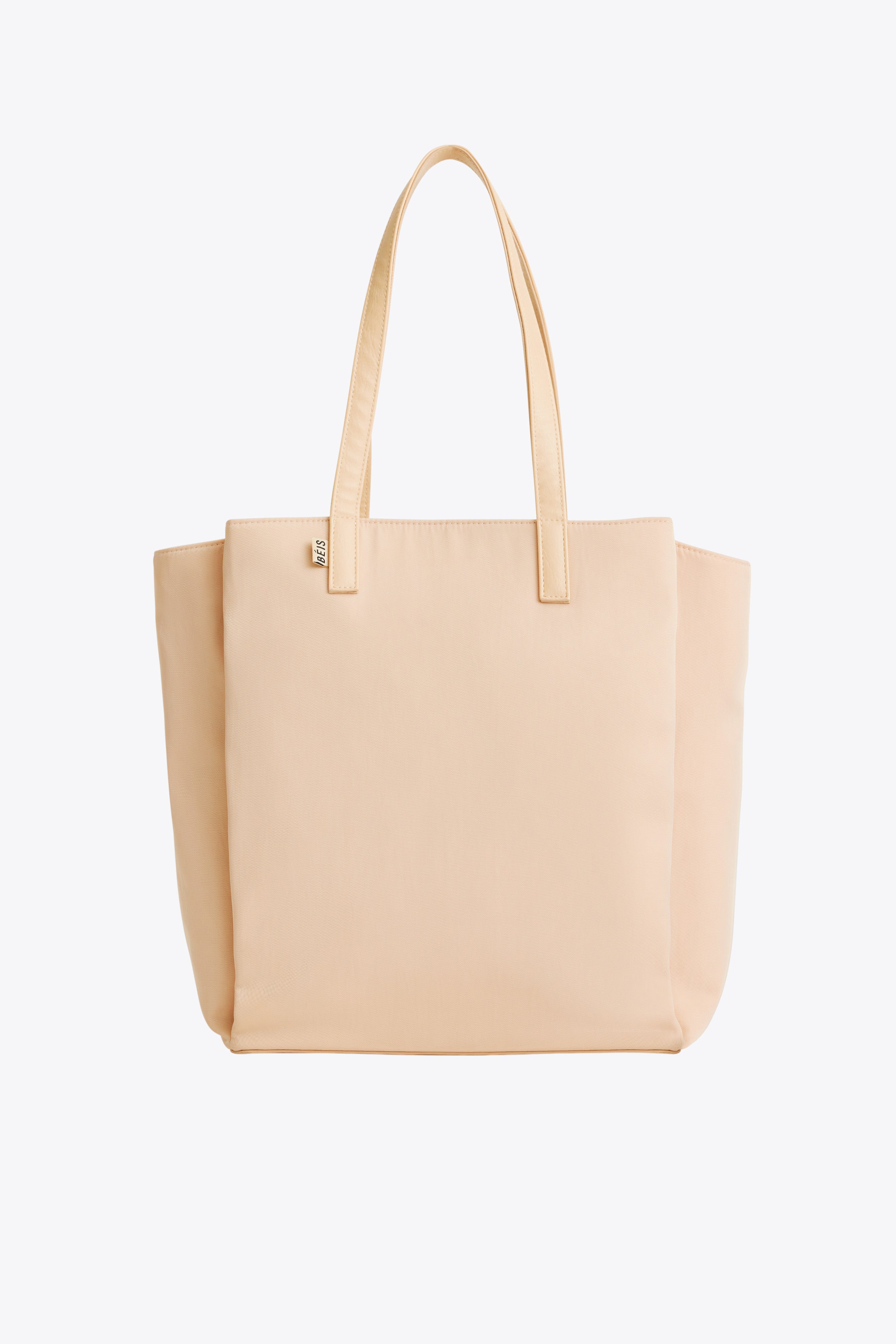 Stylish Beige Commuter Tote Bag for Women - Large Work Tote with Laptop Pocket - Perfect for Office, Travel & Everyday Use
