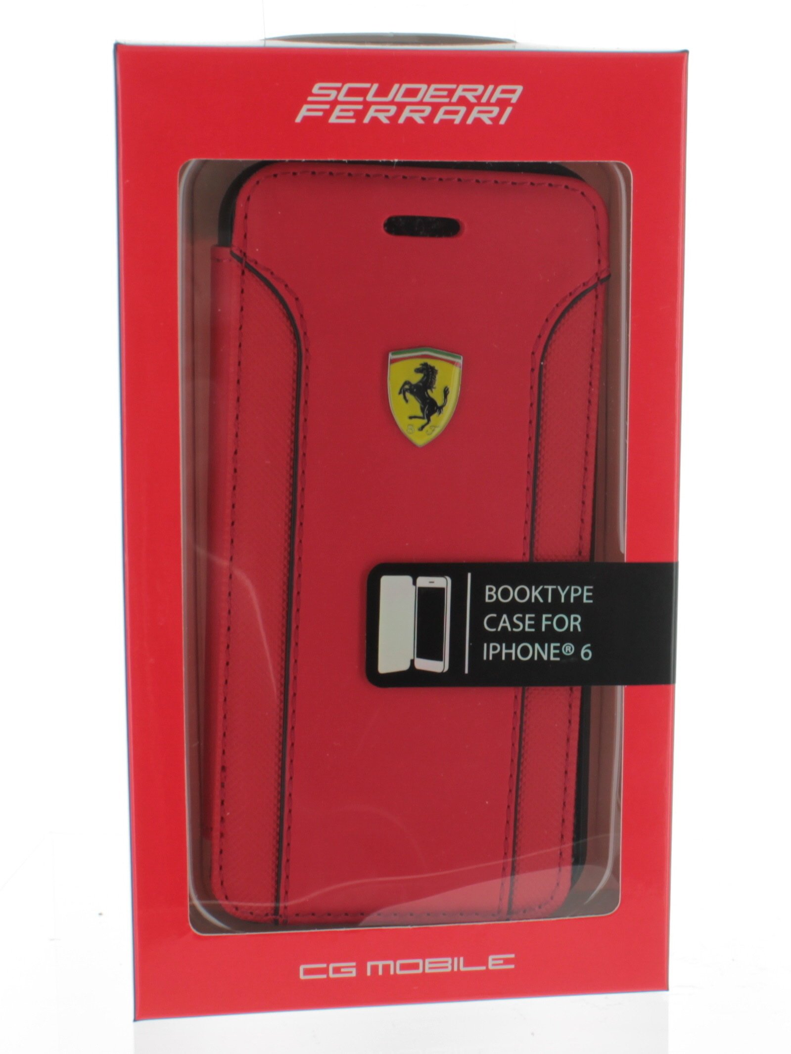 FIORANO Premium Book Style Leather Case for iPhone 6 (4.7 Inch) - Red | Slim Protective Cover with Card Slots | Perfect for Work, Travel & Everyday Use