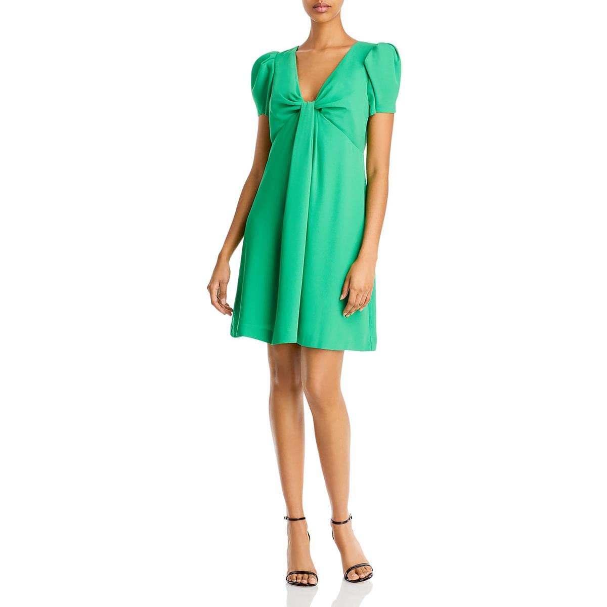 BCBGMAXAZRIA Women's Short Sleeve Fit and Flare Evening Dress - Elegant Cocktail Party & Formal Occasion Gown