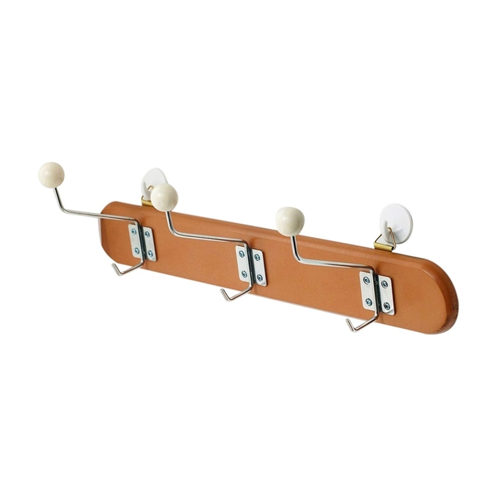 Nordic Style Wooden Wall Hooks - French Korean Inspired Coat Hat Rack with Crochet Organizer for Kids Room Decor (Light Brown) - Perfect for Entryway, Bedroom, and Closet Organization