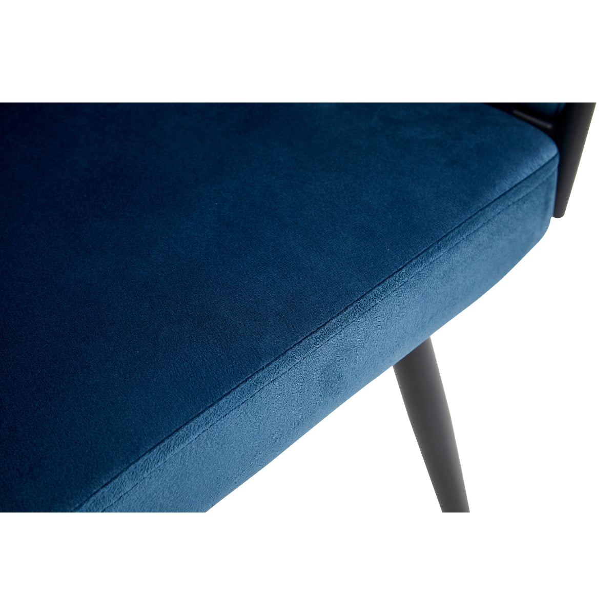 Blue Velvet Braided Arm Chair Set of 2 – Modern Contemporary Accent Chairs for Living Room, Bedroom & Office Decor