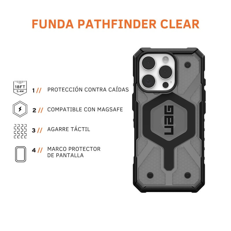 UAG Pathfinder Rugged Case for iPhone 16 Pro - Black | Military Drop Tested | Shockproof & Scratch Resistant | Perfect for Outdoor Adventures & Daily Protection