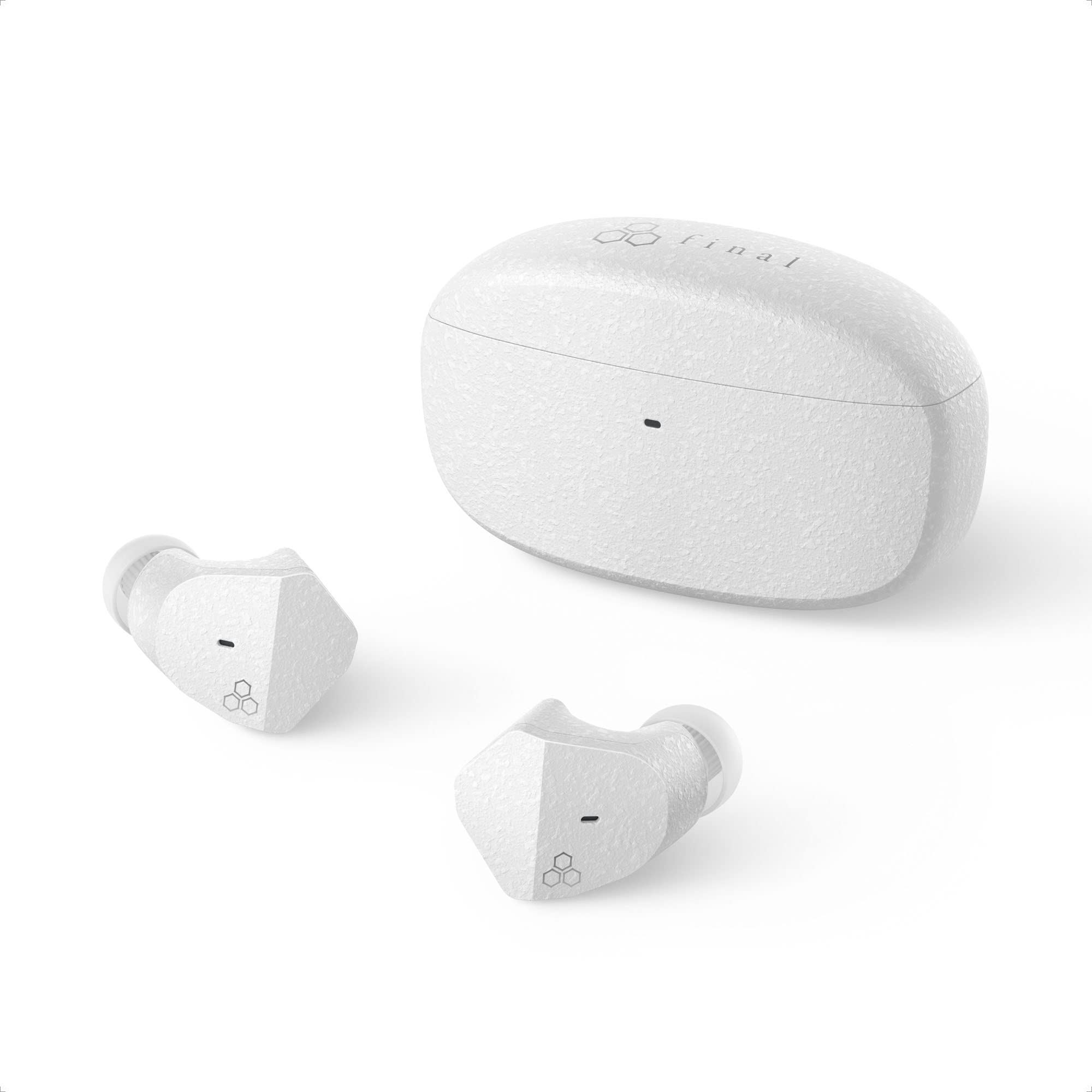 Final ZE3000 True Wireless Earbuds - Hi-Fi Sound Quality, 35H Playback, IPX4 Waterproof, aptX Adaptive, Touch Control, Lossless Audio Support - Perfect for Gym, Commuting & Travel (White) | Designed in Japan