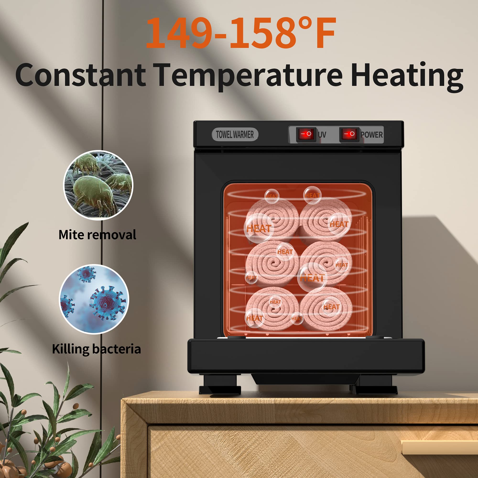 Premium 5L Mini Towel Warmer for Spa & Facial Care - Fast Heating Hot Towel Cabinet for Home Salon, Massage Therapy & Relaxation - Perfect for Facials, Manicures & Luxury Bath Experience