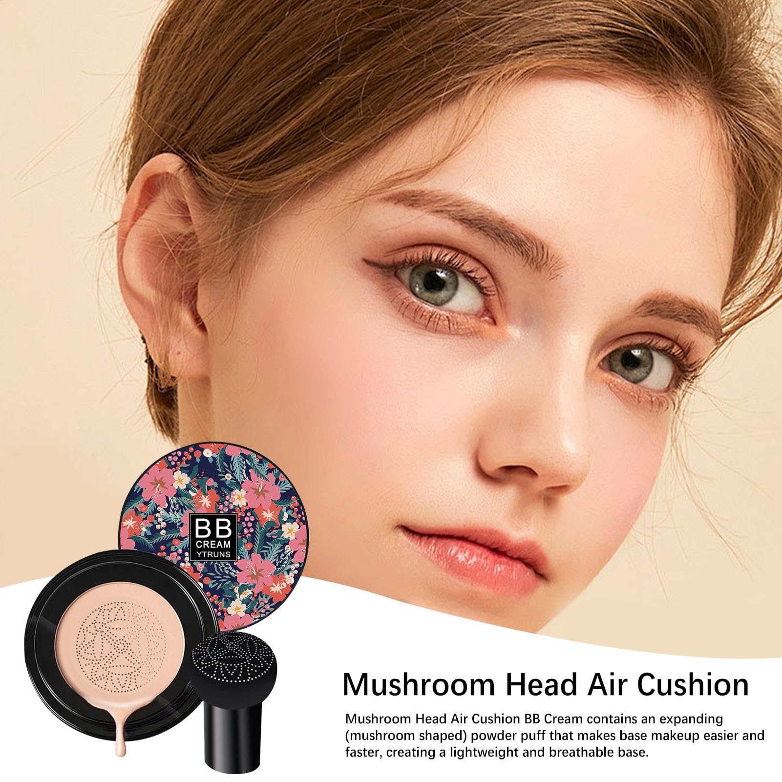 Air Cushion CC Cream - Long Lasting Matte Moisturizing BB Cream Foundation with Concealer | Lightweight Makeup for Flawless Coverage | Perfect for Daily Wear, Office & Special Occasions