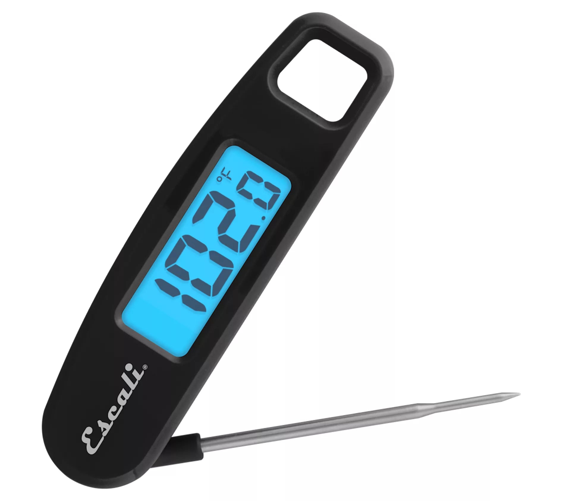 Escali Compact Folding Digital Thermometer - Black | Accurate Instant Read Cooking Thermometer for Meat, Grilling, Baking & Candy Making