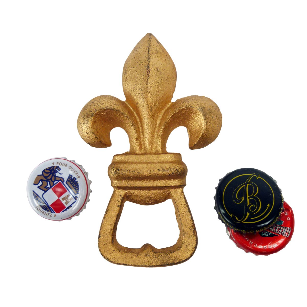 Design Toscano Fleur de Lis Cast Iron Bottle Opener - Vintage Style Metal Beer & Soda Bottle Cap Remover - Perfect for Home Bars, Parties & Outdoor Gatherings