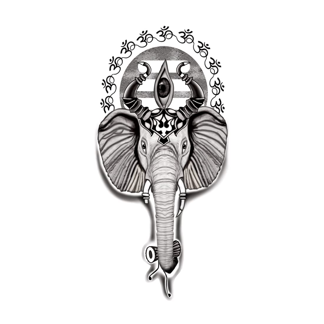 Waterproof Temporary Tattoos of Lord Ganesha & Shiva - Indian God Body Art for Men & Women | Perfect for Festivals, Parties & Spiritual Events