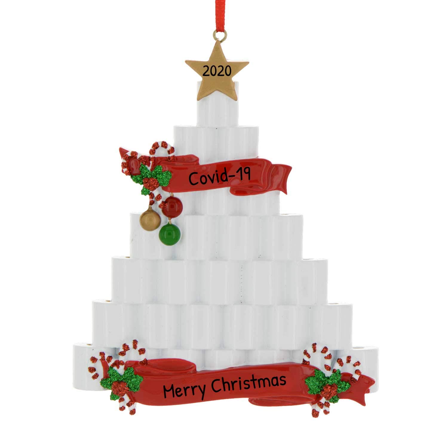 2024 Personalized Toilet Paper Christmas Ornament - Covid 19 Survivor & Quarantine Keepsake - Pandemic Holiday Tree Decoration by Elves | Perfect for Christmas Tree Decor & Pandemic Survivor Gifts