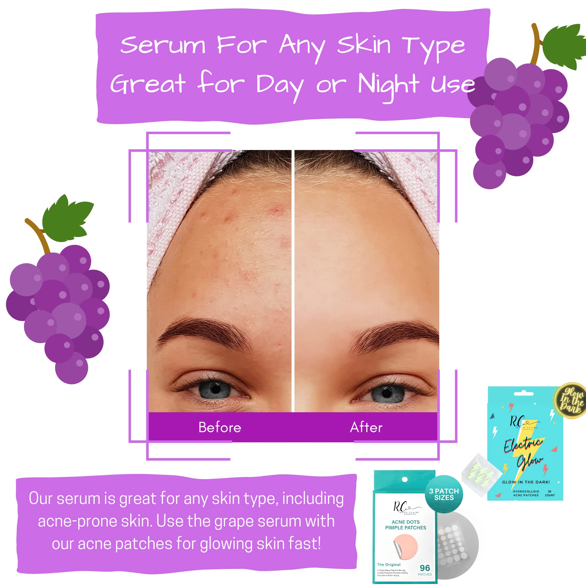 Best Vitamin C Serum for Face with Hyaluronic Acid & Grape Seed Extract - Antioxidant, Hydrating & Anti-Aging Serum for Wrinkles, Fine Lines, Acne Scars & Sun Damage - Cruelty Free Skincare for Daily Glow & Night Repair