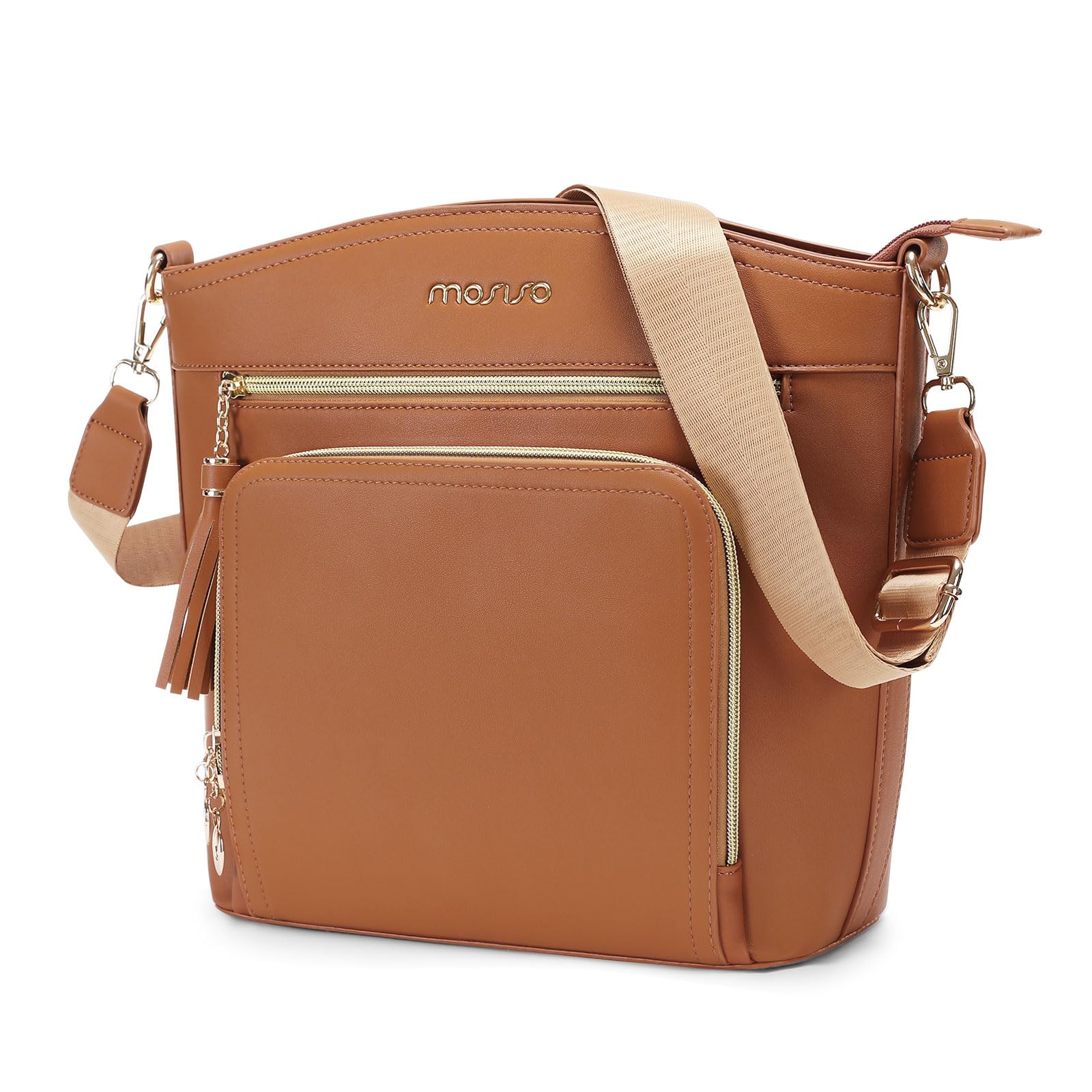 MOSISO Women's Crossbody Bag with Multi Pockets, Card Holder & Tassel - Stylish Shoulder Purse for Daily Use, Travel & Shopping