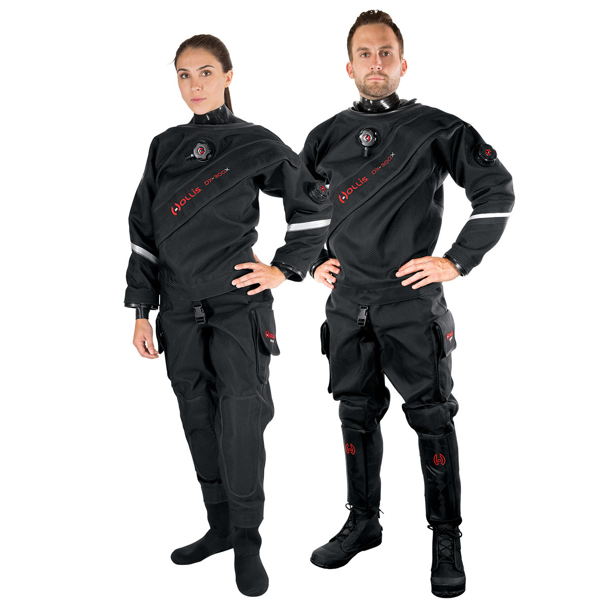 Hollis DX 300X Dry Suit with Neoprene Socks - Premium Scuba Diving Gear for Cold Water Exploration & Technical Diving