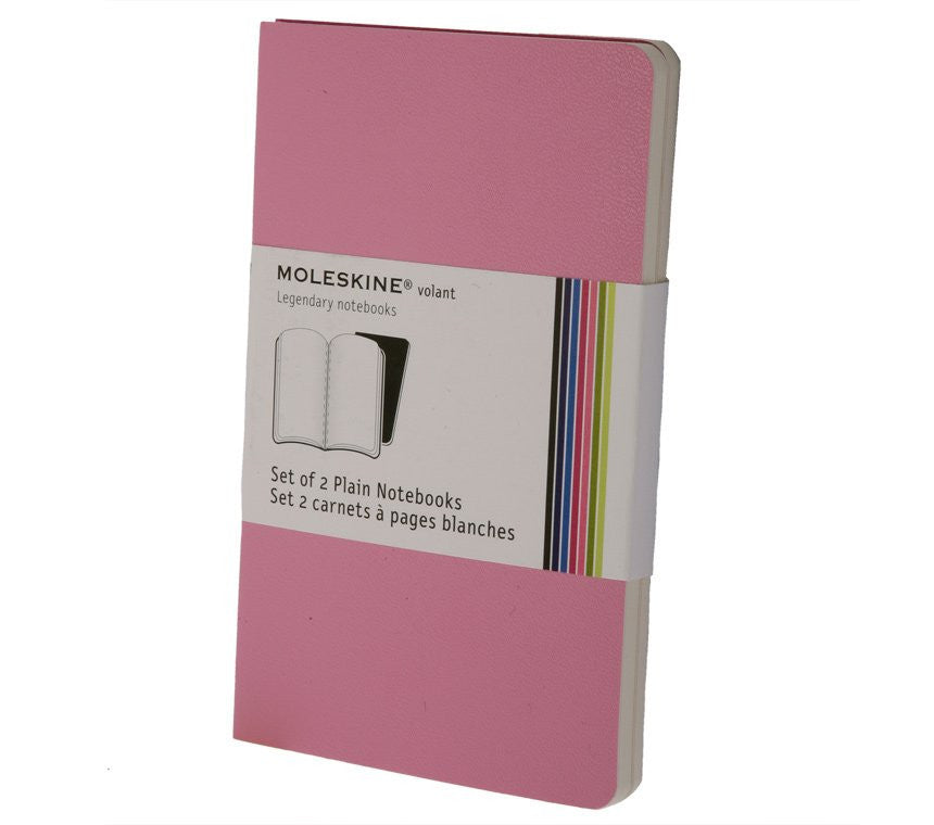 Moleskine Volant Plain Pocket Notebook Set of 2 - Premium Writing Journal for Travel, Work & Daily Notes - Perfect for Students, Professionals & Artists
