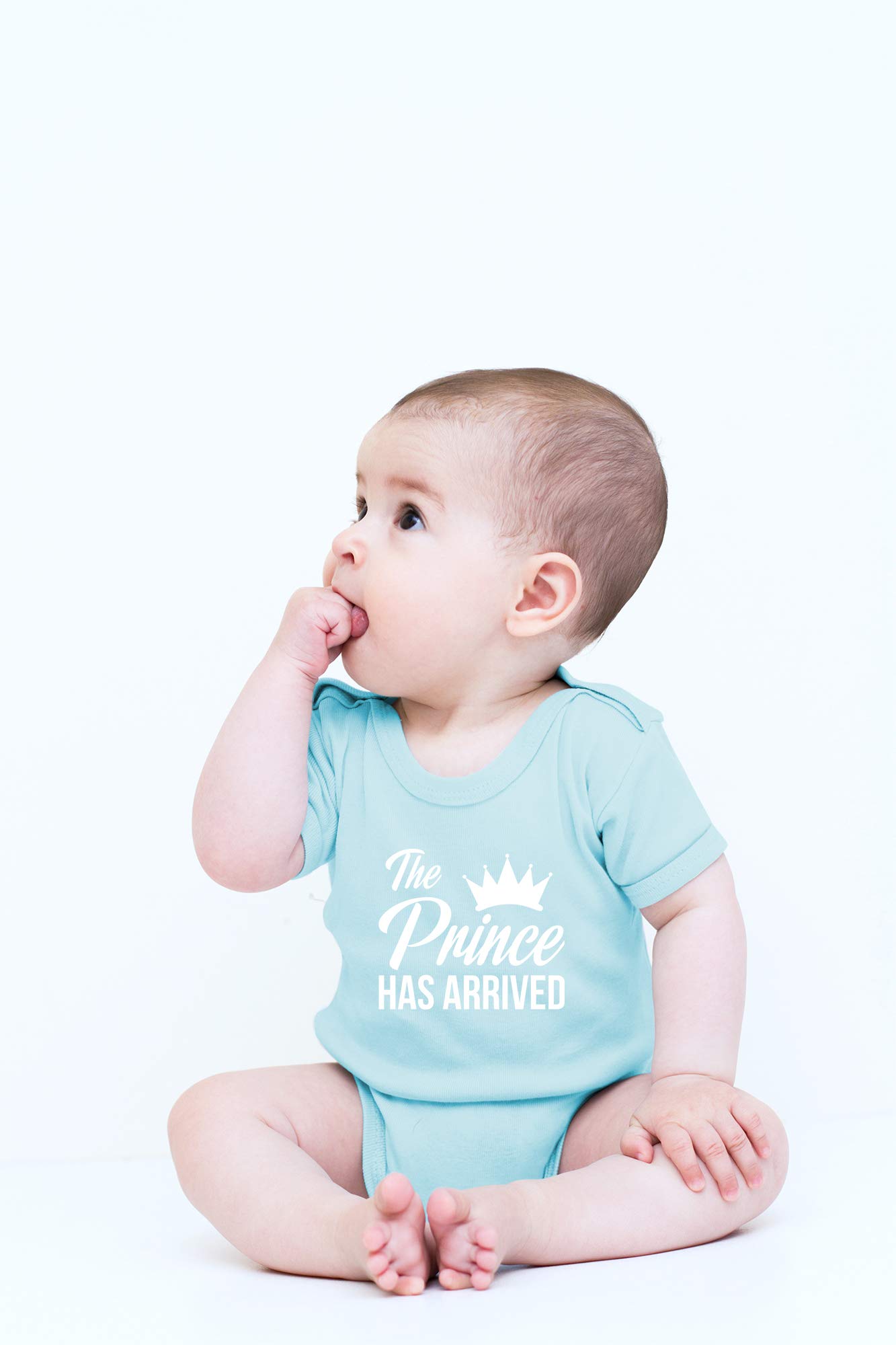 Funny Newborn Bodysuit Outfits for Boys | 'The Prince Has Arrived' Baby Clothes by CBTwear | Perfect for Photo Shoots, Birthday Parties & Special Occasions