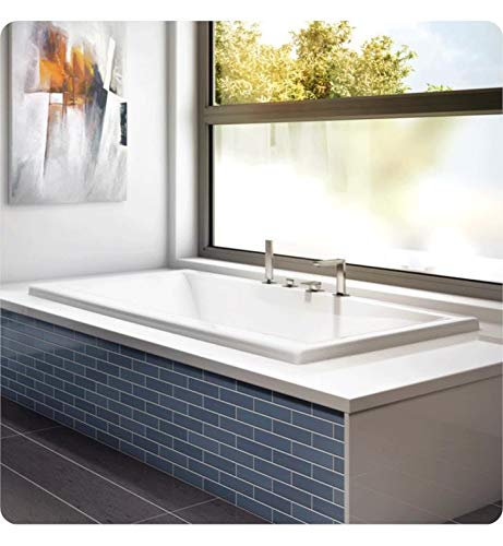 Premium NEPTUNE JADE 38x72 Inch Acrylic Bathtub with Whirlpool, Mass-Air & Activ-Air Jets - Bone White High Gloss Finish - Perfect for Luxury Bathrooms & Spa-Like Relaxation at Home