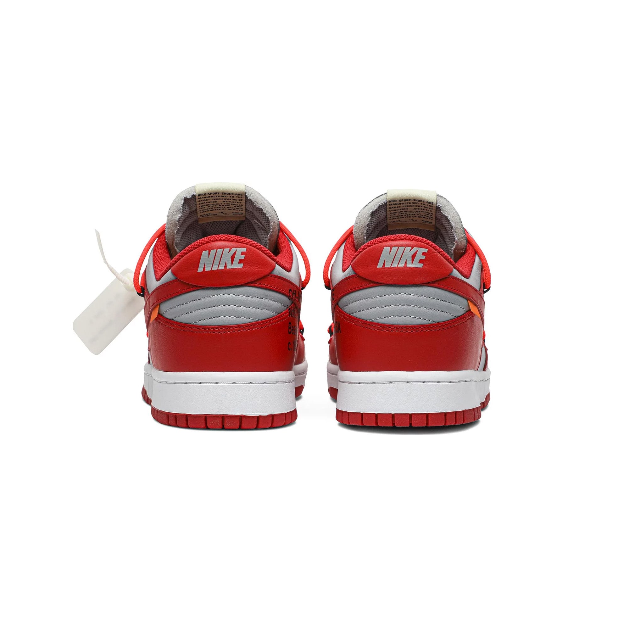 Nike Dunk Low x Off-White University Red Sneakers - Limited Edition Men's & Women's Shoes for Streetwear & Casual Fashion