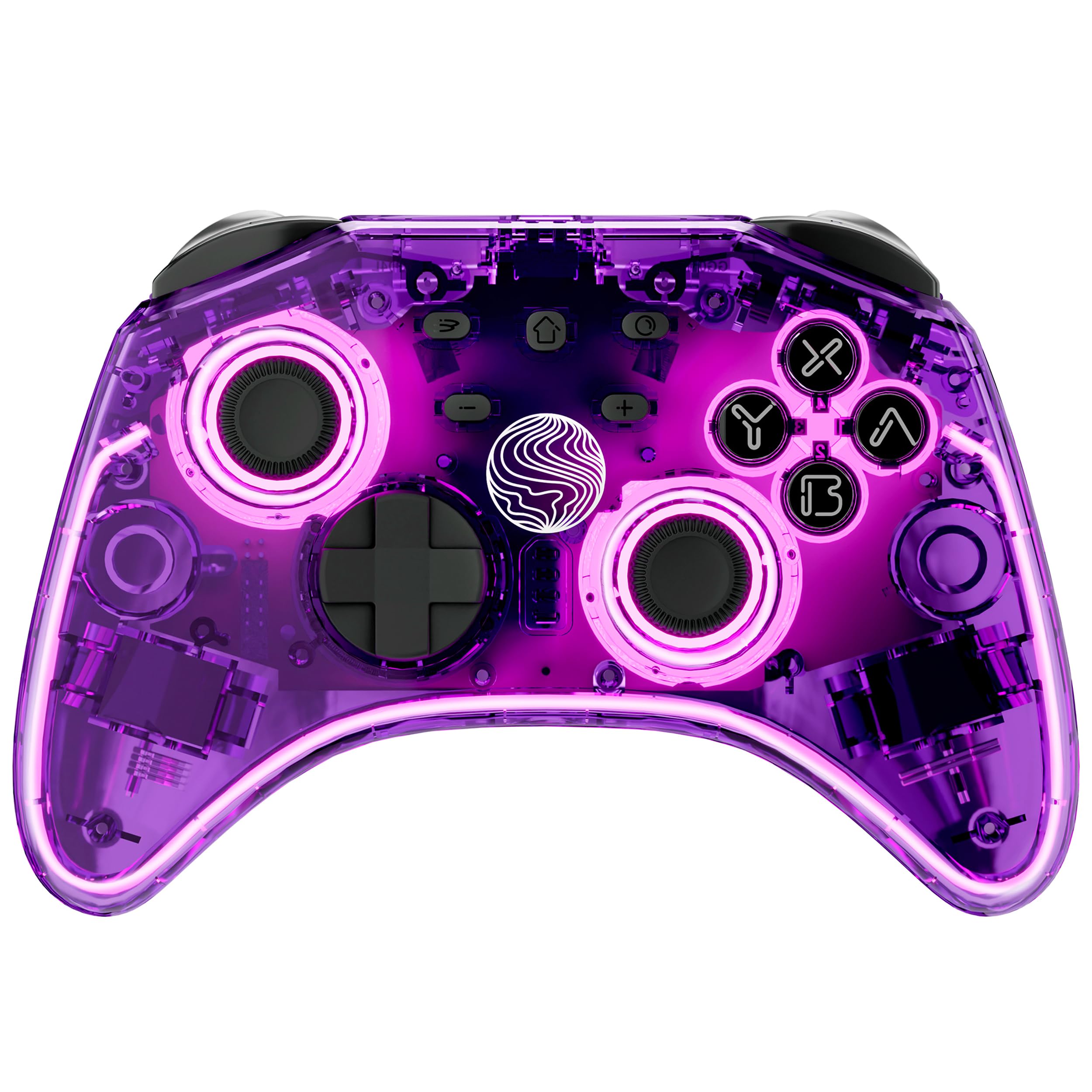 Wireless Pro Controller for Nintendo Switch/Switch OLED/PC - Neptune AfterBurner with Dual Vibration, RGB Lighting, Motion Control & Turbo Function | Gaming Accessories for Switch Consoles - Perfect for Competitive Gaming & Long Play Sessions (Cosmic Purple)