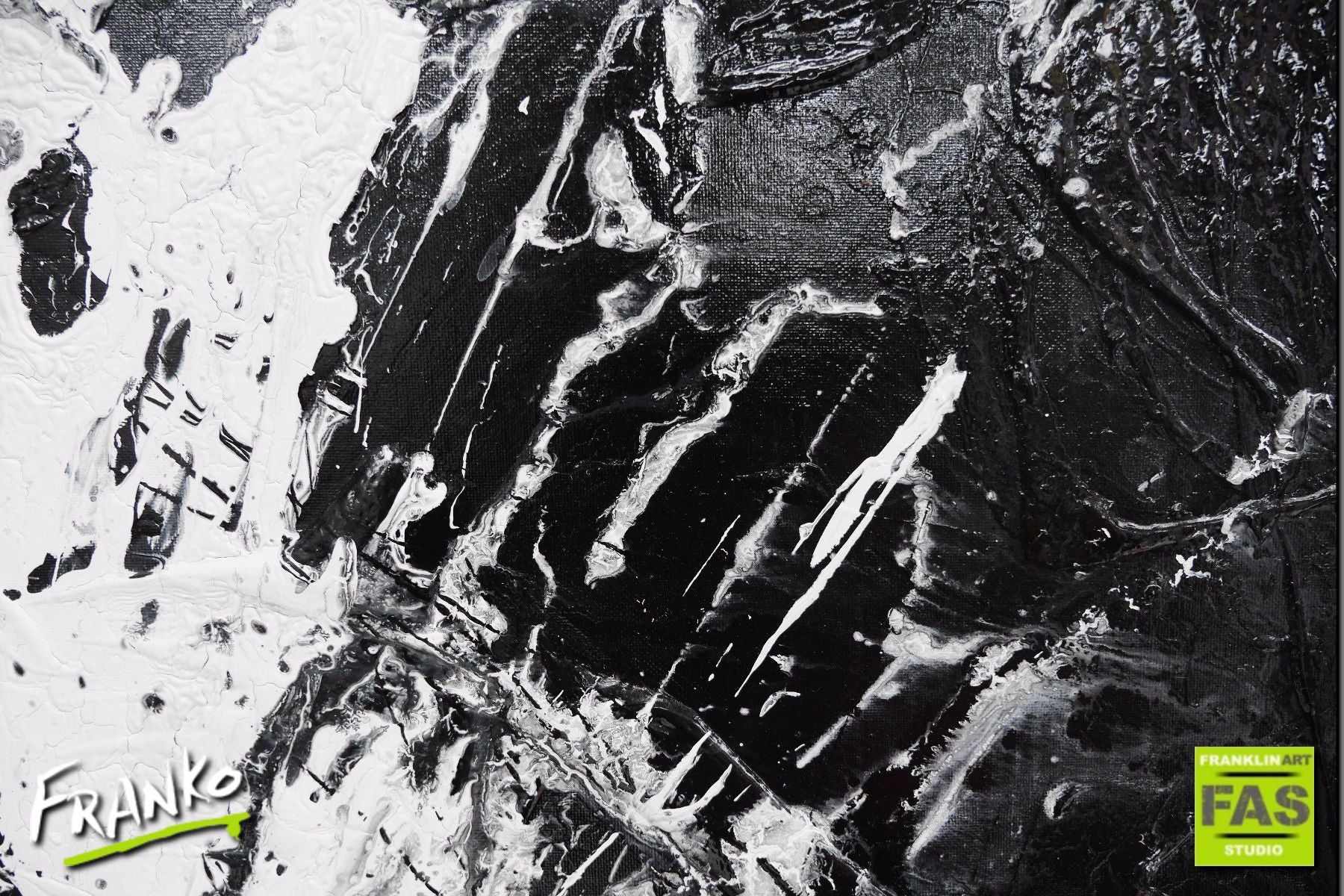 120cm x 120cm Black Abstract Canvas Painting - Modern Dark Night Wall Art for Living Room & Bedroom Decor