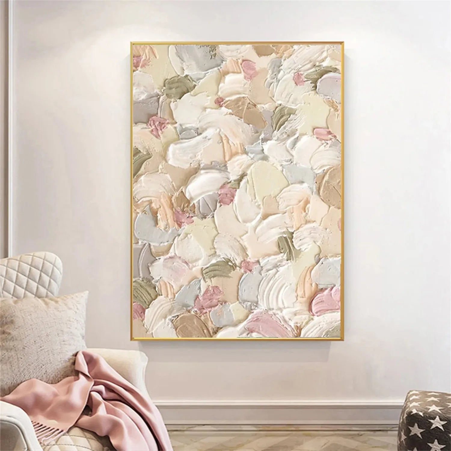 Abstract Painting #AB 191 - Modern Wall Art for Living Room, Bedroom & Office Decor | Handmade Canvas Artwork
