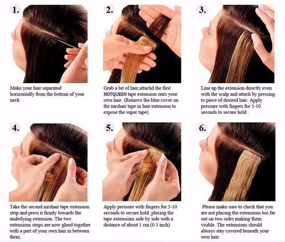 20 Pieces Tape in Hair Extensions 14 Inch 50g - Ombre Brown Highlights Human Hair - Invisible Seamless Extensions for Volume & Length - Perfect for Weddings, Parties & Daily Styling
